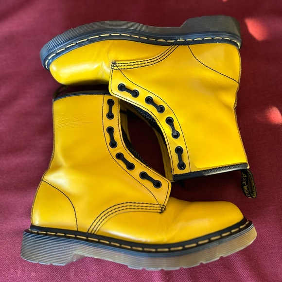 Dr Martens 1460 Yellow combat boots bundle - Picture 5 of 12